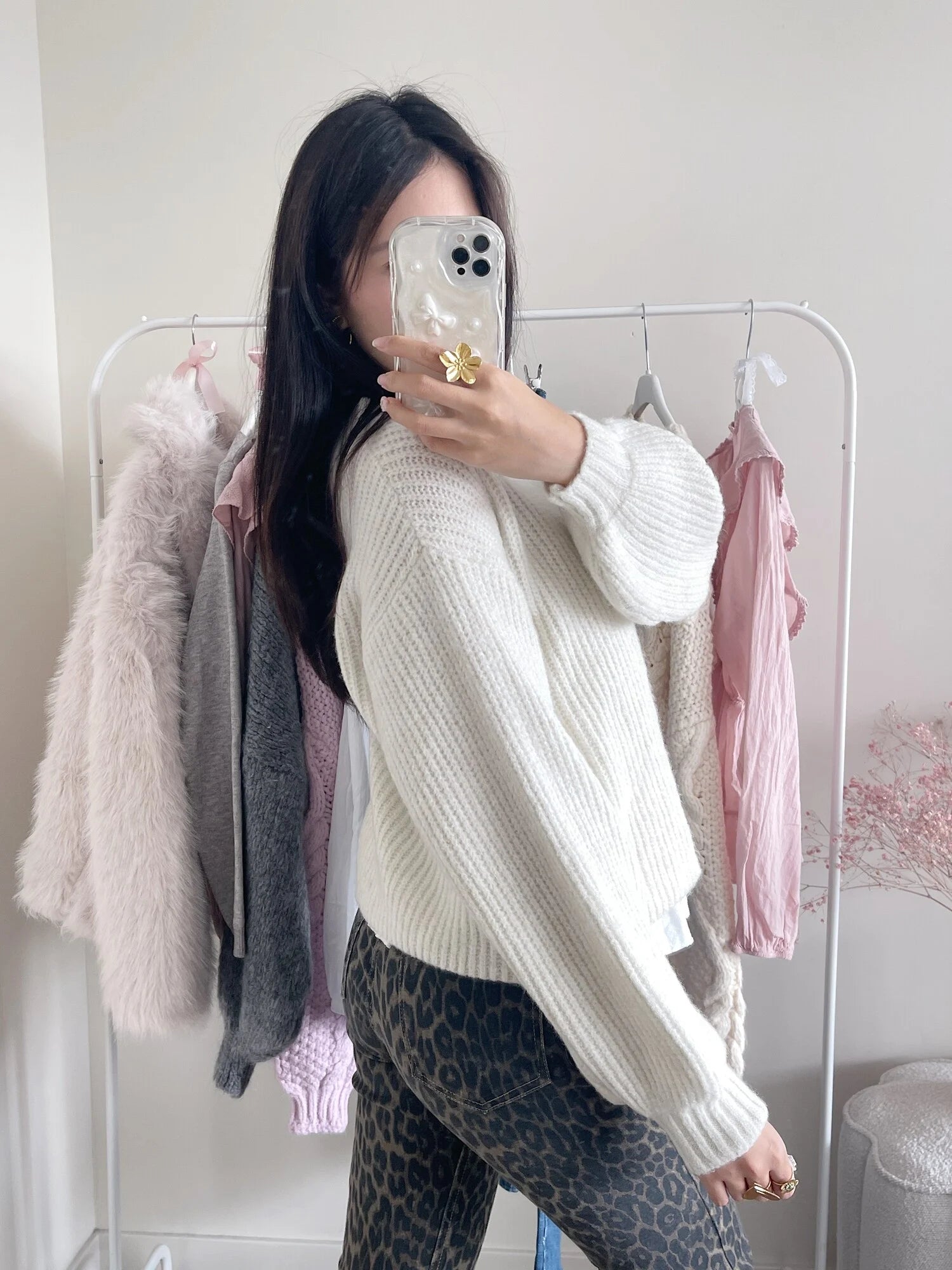 Knit Cardigan / Ecru